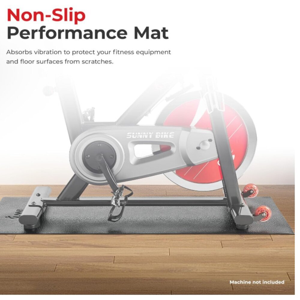 Health & Fitness Non-Slip Home Gym Mat | Black | 4' x 2'